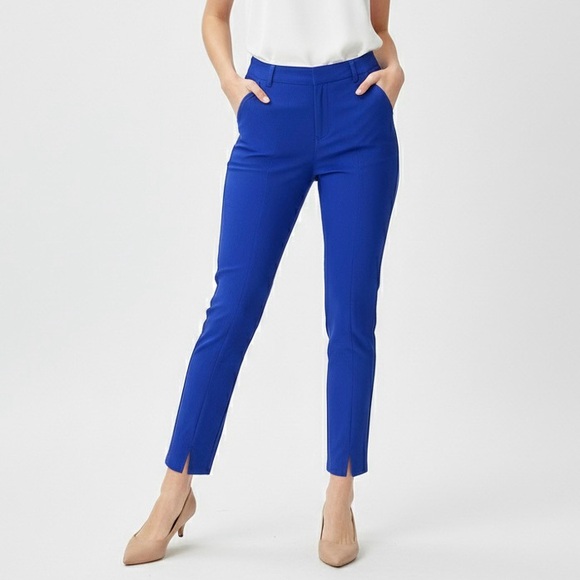 Lily Morgan Pants - Lily Morgan Royal Blue Cropped Stretchy Mid Rise Pants Size M/L